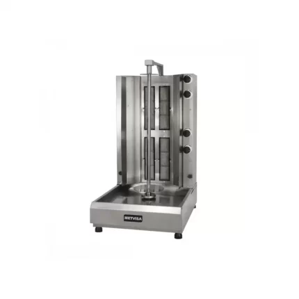 Assadeira Gás Metvisa Churrasco Grego 20KG Inox 220V